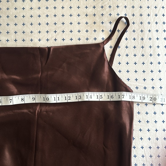 DRAE satin dress in mahogany with cowl neck - Picture 11 of 13